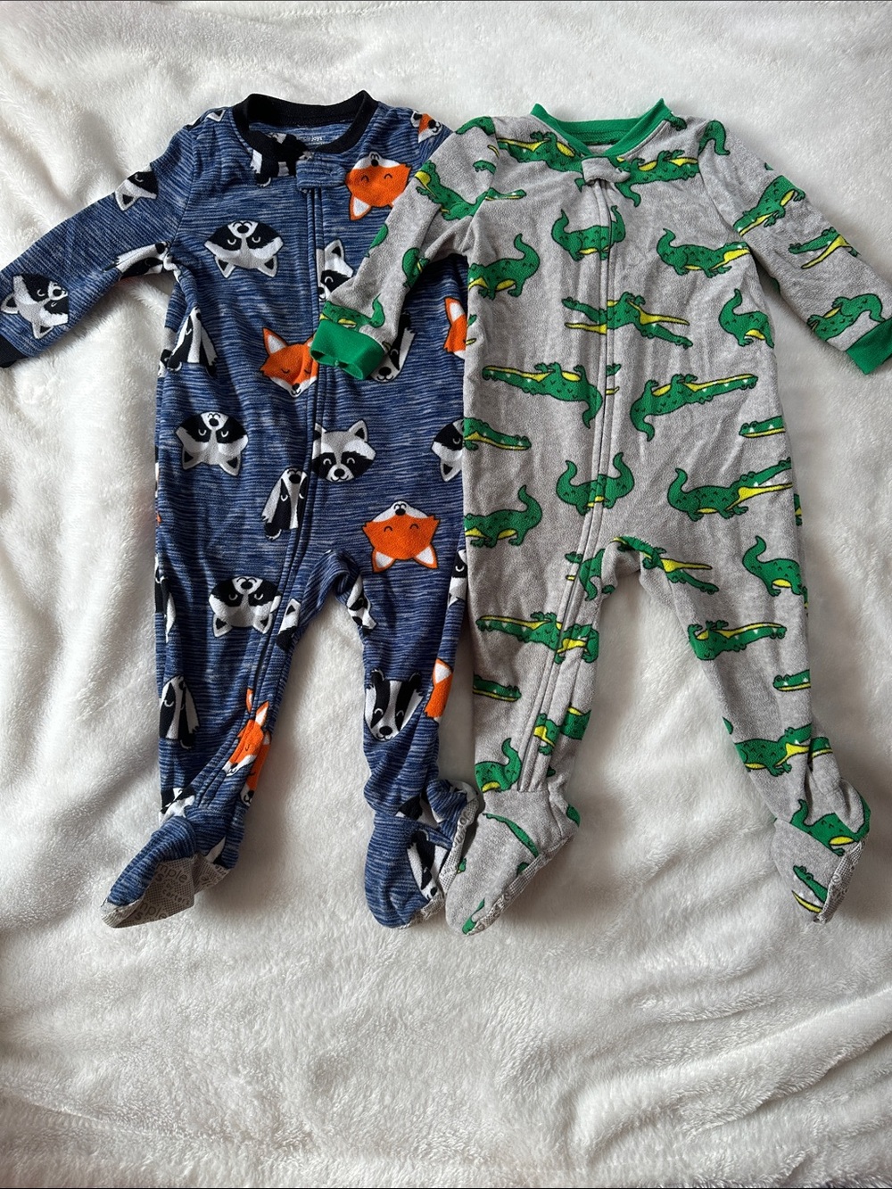 Set of 2 Fleece Footie Pajama Carters 18m